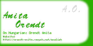 anita orendt business card